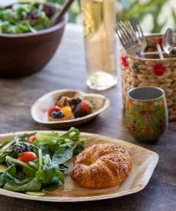 Natural Life Palm Leaf Plate Set Of 12