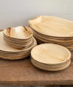 Natural Life Palm Leaf Plate Set Of 12