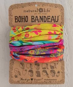 Natural Life Border Print Boho Bandeau Accessories