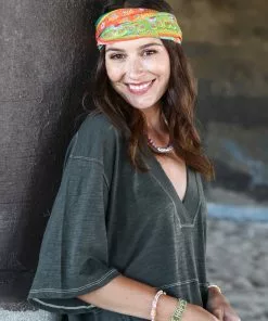 Natural Life Border Print Boho Bandeau Accessories