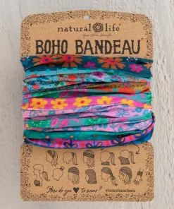 Natural Life Border Print Boho Bandeau Accessories