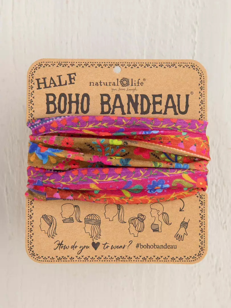 Natural Life Border Print Half Boho Bandeau 14 Natural Life Border Print Half Boho Bandeau
