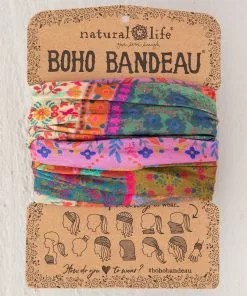 Natural Life Border Print Boho Bandeau Accessories