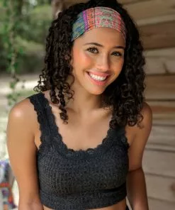 Natural Life Border Print Boho Bandeau Accessories