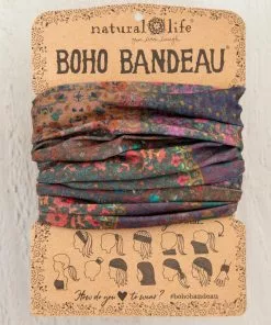 Natural Life Border Print Boho Bandeau Accessories