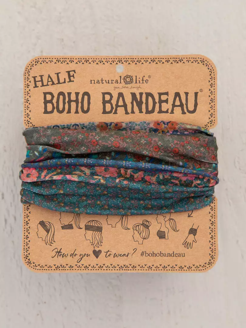 Natural Life Border Print Half Boho Bandeau 30 Natural Life Border Print Half Boho Bandeau