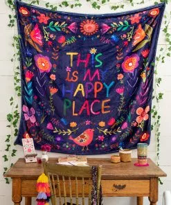 Natural Life Back To Campus Tapestry Blanket