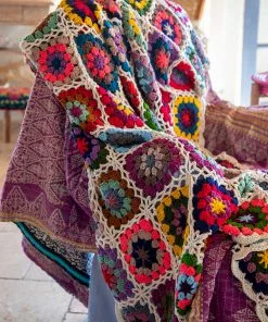Natural Life Granny Square Crochet Blanket Back To Campus