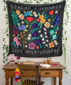 Natural Life Back To Campus Tapestry Blanket