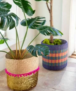 Natural Life Sequin Basket