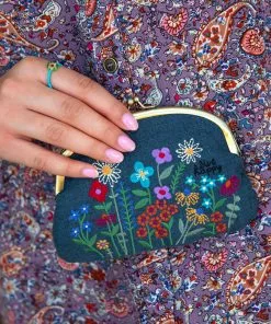 Natural Life Embroidered Coin Purse Back To Campus