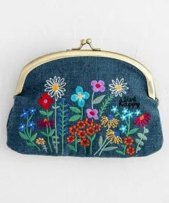 Natural Life Embroidered Coin Purse Back To Campus