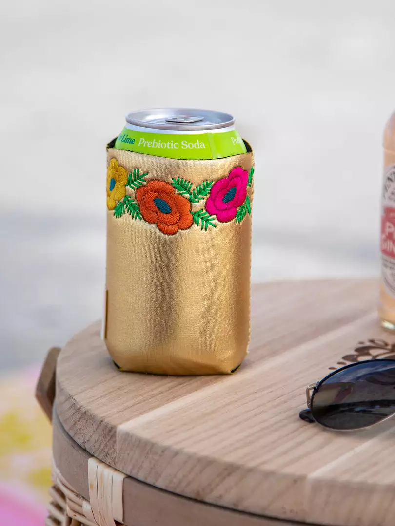 Natural Life Embroidered Drink Cozie Set 5 Natural Life Embroidered Drink Cozie Set