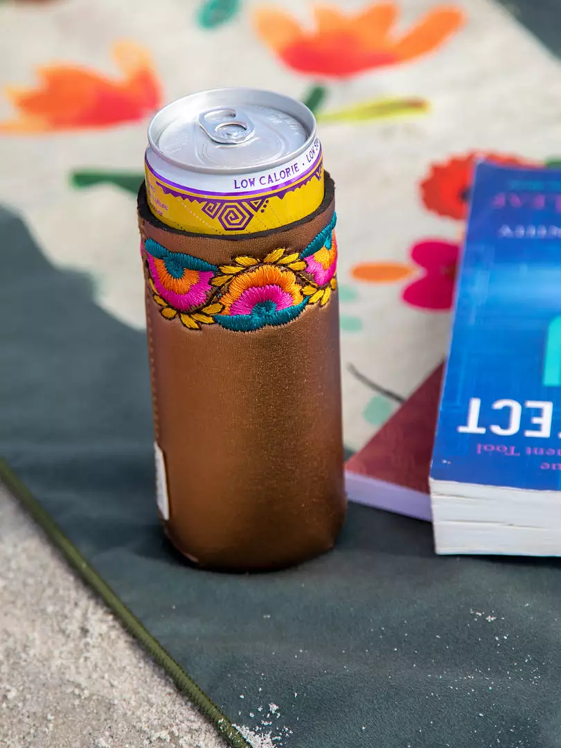 Natural Life Embroidered Drink Cozie Set 9 Natural Life Embroidered Drink Cozie Set