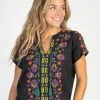 Natural Life Embroidered Tassel Top SUMMER SHOP