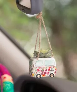 Natural Life Faux Succulent Car Charm