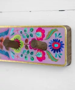 Natural Life Floral Hook Rack