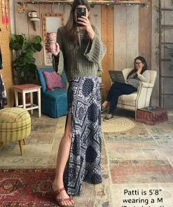 Natural Life Ginger Side Slit Maxi Skirt 23 Natural Life Ginger Side Slit Maxi Skirt