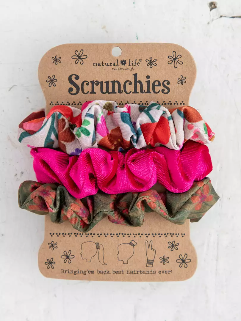 Natural Life Set Of 3 Scrunchies 3 Natural Life Set Of 3 Scrunchies