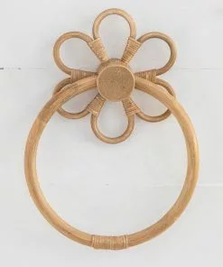 Natural Life Floral Rattan Towel Ring Back To Campus