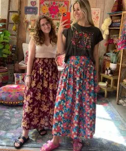 Natural Life Meadow Smocked Midi Skirt 25 Natural Life Meadow Smocked Midi Skirt