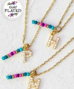 Natural Life Initial Charm Necklace Best Selling Gifts