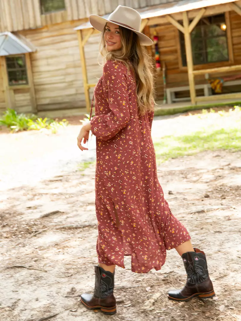 Natural Life CLOTHES Rowan Side Slit Midi Dress 17 Natural Life CLOTHES Rowan Side Slit Midi Dress