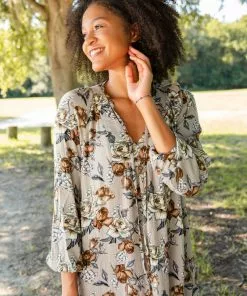 Natural Life CLOTHES Rowan Side Slit Midi Dress 28 Natural Life CLOTHES Rowan Side Slit Midi Dress