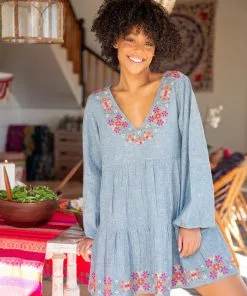 Natural Life Embroidered Taryn Dress CLOTHES