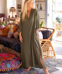 Natural Life Beach & Outdoors The Drew Gauze Shirtdress
