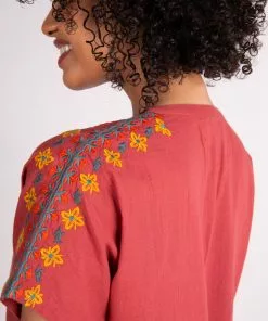 Natural Life Beach & Outdoors Embroidered Tassel Dress