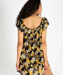 Natural Life NEW & TRENDING Flutter Sleeve Mini Dress