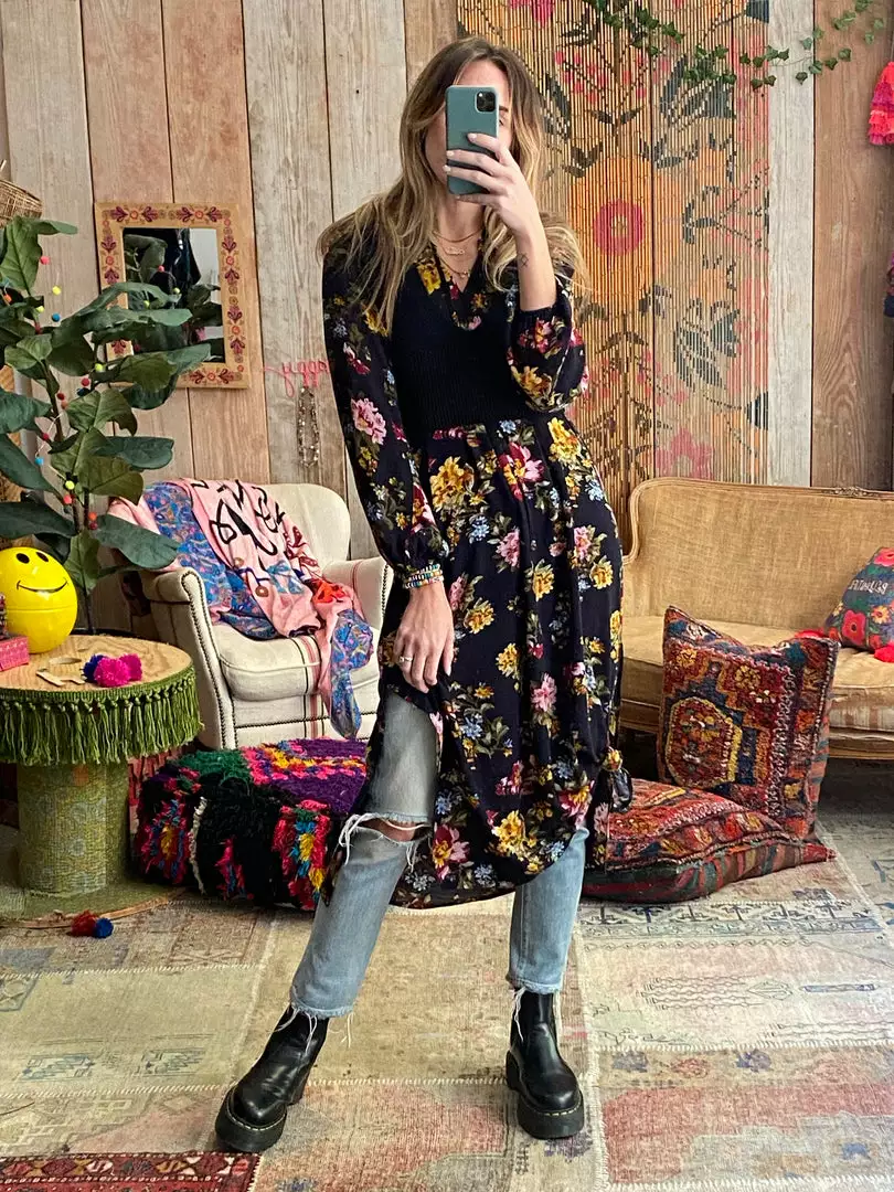 Natural Life CLOTHES Rowan Side Slit Midi Dress 4 Natural Life CLOTHES Rowan Side Slit Midi Dress