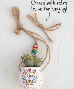 Natural Life Mini Hanging Faux Succulent