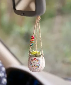 Natural Life Mini Hanging Faux Succulent