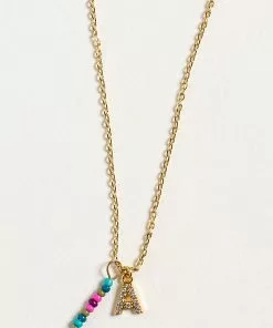 Natural Life Initial Charm Necklace Best Selling Gifts