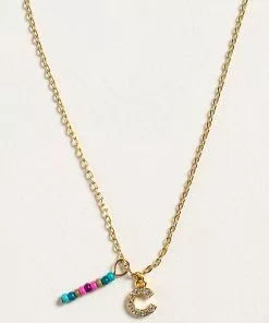 Natural Life Initial Charm Necklace Best Selling Gifts