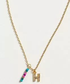 Natural Life Initial Charm Necklace Best Selling Gifts