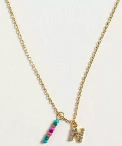 Natural Life Initial Charm Necklace Best Selling Gifts