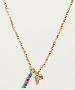 Natural Life Initial Charm Necklace Best Selling Gifts