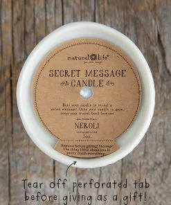 Natural Life Secret Message Candle HOME & LIVING