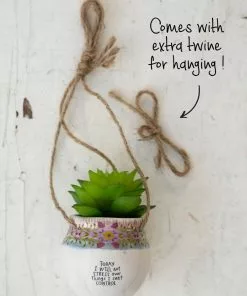 Natural Life Mini Hanging Faux Succulent