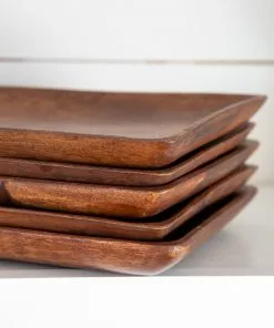 Natural Life Set Of 4 Wooden Plates 9 Natural Life Set Of 4 Wooden Plates