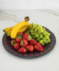 Natural Life HOME & LIVING Folk Flower Wood Platter