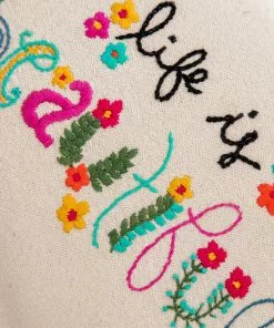Natural Life Hand Embroidered Pillow NEW & TRENDING 32 Natural Life Hand Embroidered Pillow NEW & TRENDING