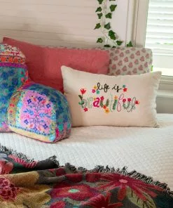 Natural Life Hand Embroidered Pillow NEW & TRENDING 34 Natural Life Hand Embroidered Pillow NEW & TRENDING