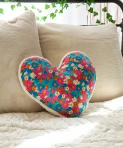 Natural Life Back To Campus Faux Fur Heart Pillow
