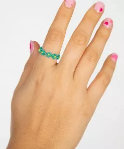 Natural Life Beaded Daisy Ring 15 Natural Life Beaded Daisy Ring