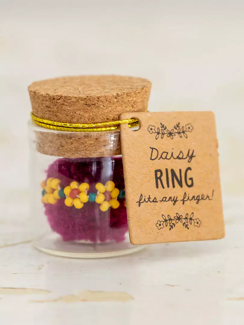 Natural Life Beaded Daisy Ring 9 Natural Life Beaded Daisy Ring