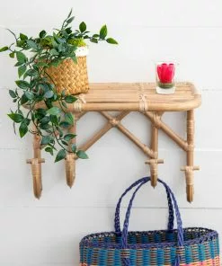 Natural Life Rattan Wall Shelf Back To Campus